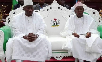 PHOTOS: Jonathan’s condolence visit to Kano over Maitama Sule’s death
