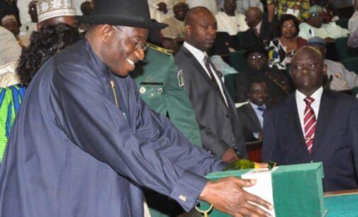 Jonathan signs 2014 budget