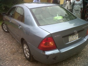 The car in which she was taken to an undisclosed location
