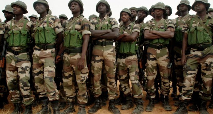 Nigerian soldiers posted to Cameroon border