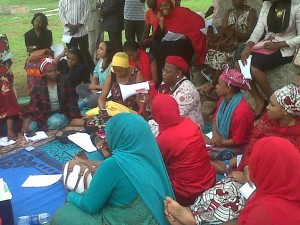 No retreat, no surrender:  Ezekwesili and co sit at Unity Fountain to strategise for another protest on Tuesday