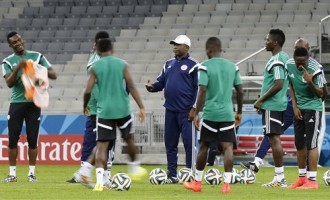 Super Eagles boycott training over bonus row