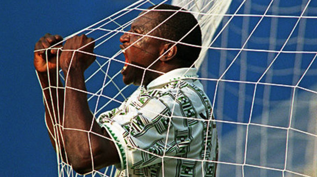 Rashidi Yekini of the Super Eagles