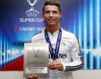 Ronaldo scores twice as Madrid win super cup
