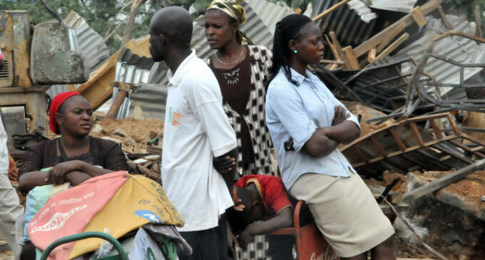 340 shanties demolished in Abuja