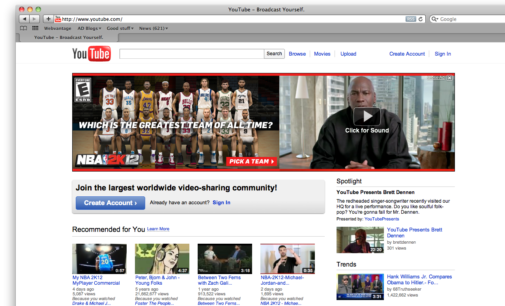 Google redefines advertising with YouTube masthead