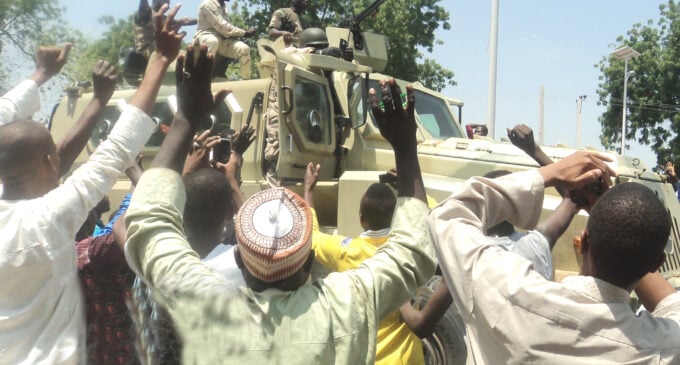 Nigerian troops celebrate ‘Konduga victory’
