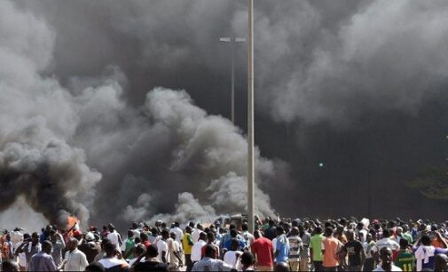 Protesters set Burkina Faso’s parliamentary building on fire