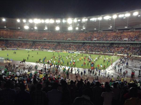 Fans invade Abuja stadium for Nigeria vs Sudan match