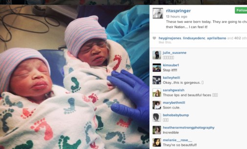 Adorable! Ty Bello officially unveils twin boys