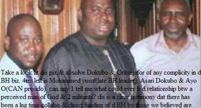 GONE VIRAL: Group photo of Oritsejafor, Dokubo and ‘Yusuf, the Boko Haram founder’