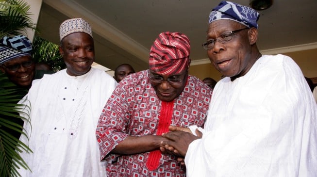 Tinubu, Atiku in separate meetings with Obasanjo