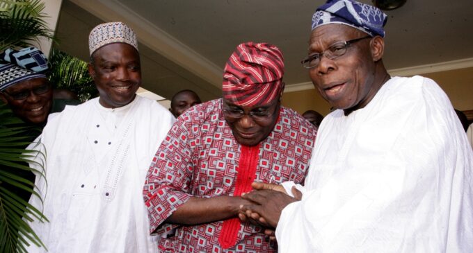 Tinubu, Atiku in separate meetings with Obasanjo