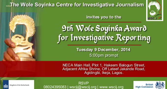 Wole Soyinka centre holds 9th Investigative Reporting award
