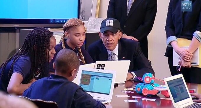 Obama writes computer program
