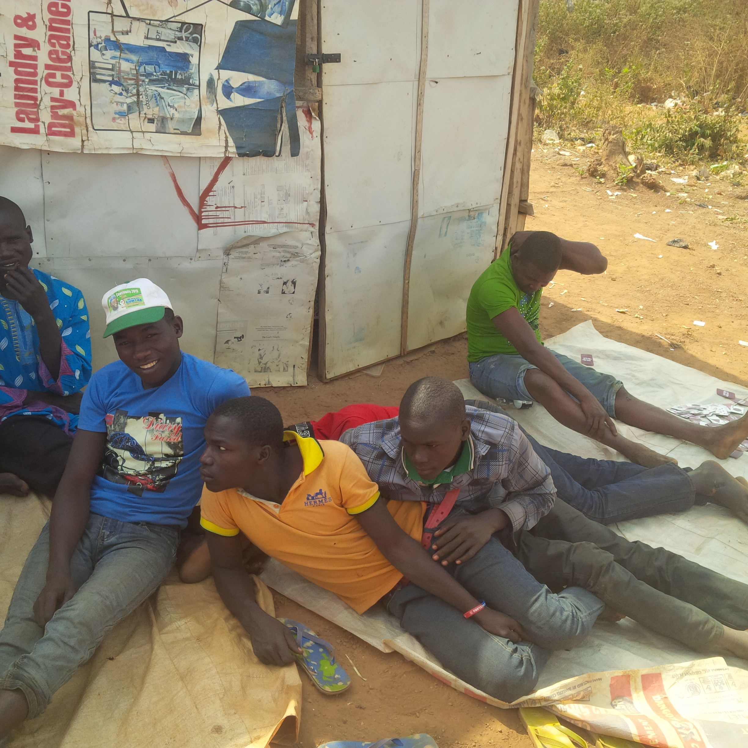 Displaced boys from Borno