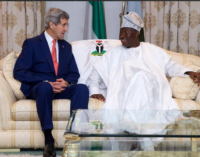 Kerry meets Jonathan, Buhari in Lagos, canvasses violence-free presidential poll
