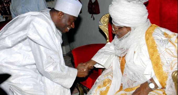 Jonathan bags traditional title from emir of Gusau