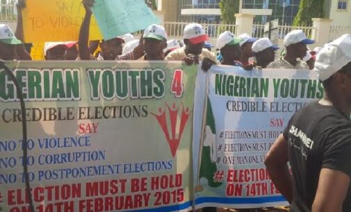 Youths protest against ‘alleged plans to postpone elections’