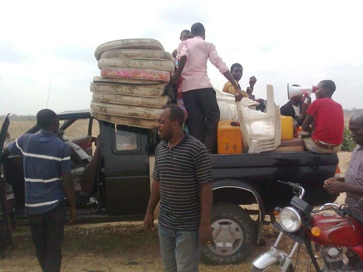 Rev Adah About to cross the river en route Abare