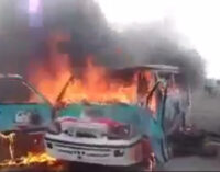 Mob burns Jonathan’s campaign vehicles in Niger