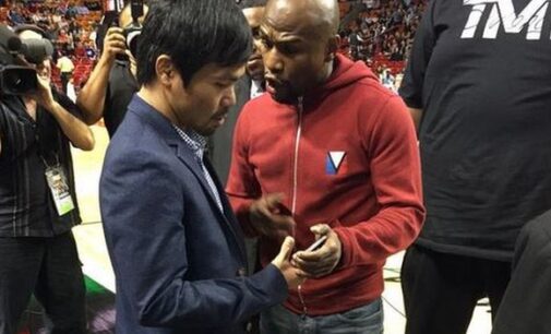 Mayweather and Pacquiao meet for the first time