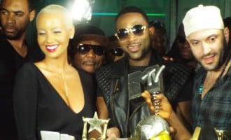 D’banj marks 10th anniversary with Amber Rose, friends