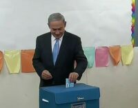 Israel election: Netanyahu casts his vote
