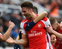 Giroud bags brace for Arsenal gunning for second-spot