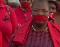 VIDEO: BBOG group protests for Chibok girls ‘with sealed lips’