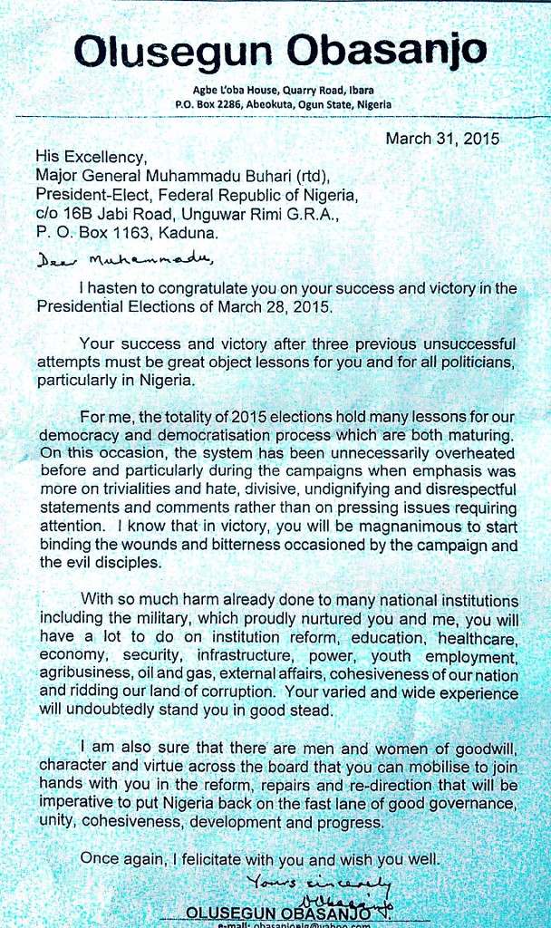 OBJ congrats letter to GMB