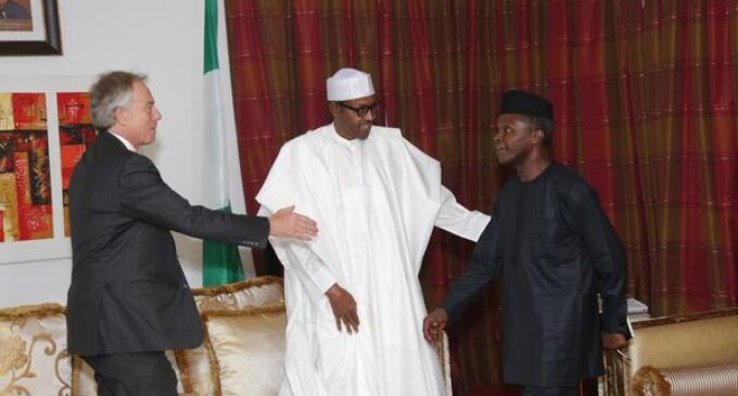 Buhari, Osinbajo meet Blair in Abuja