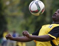 Burundi president plays football amid protests