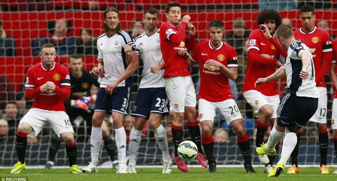 United lose to West Brom at Old Trafford