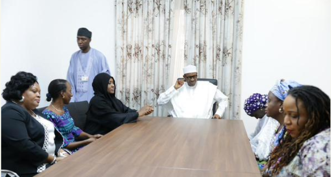 Buhari, Osinbajo’s wives cry with Chibok parents
