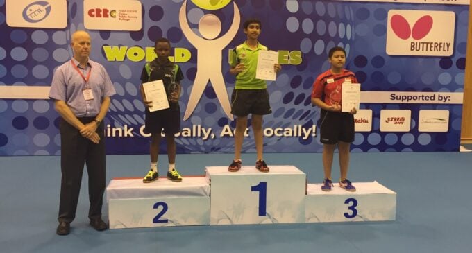 Animasahun bags silver at ITTF Hopes Challenge in China