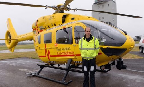 Prince Williams assumes work on first day as ambulance pilot