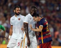Messi head butts Yanga-Mbiwa in ‘friendly’