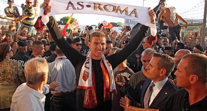 Edin Dzeko moves to Roma on season-long loan
