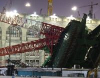 Crane crash at grand mosque ‘kills 87’ in Mecca