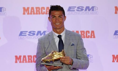 Ronaldo receives record Golden Boot award