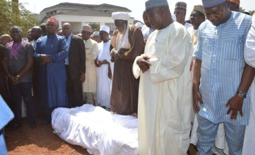 Buhari says Audu’s death is a ‘loss’ as APC chieftains attend ex-gov’s burial