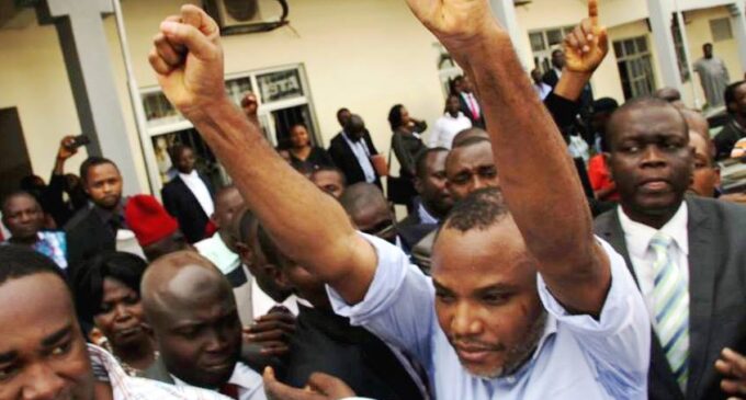 Kanu lying about being sick in prison, says breakaway Biafra faction