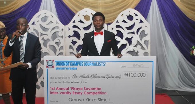 Omoya, UI medical student, wins 1st ‘Fisayo Soyombo inter-varsity essay contest
