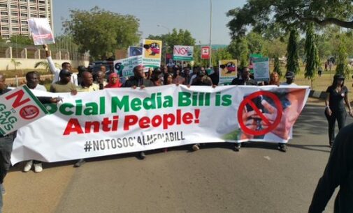 Protest at n’assembly over ‘social media bill’
