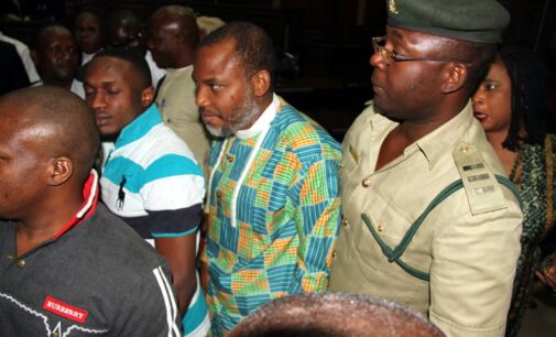 Like Metuh, Kanu brought to court in handcuff