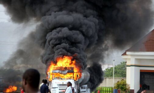 Tragedy averted as NNPC tanker bursts into flames
