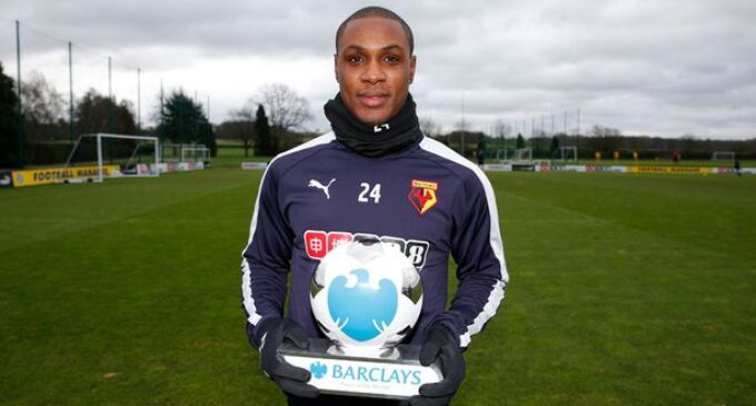 Ighalo named EPL player of the month