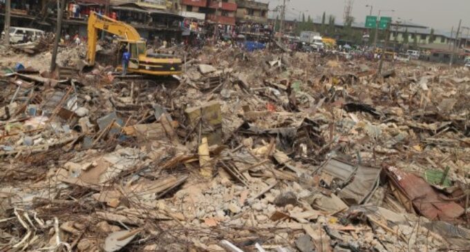 Like Fashola, Ambode demolishes market in Oshodi