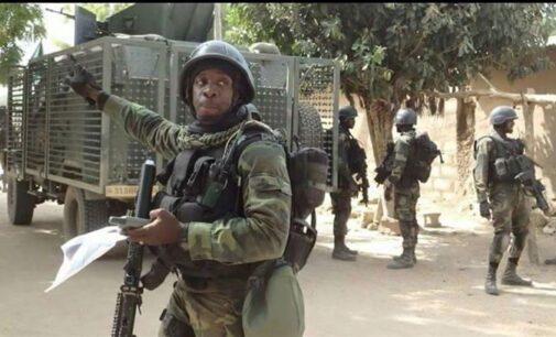 Soldiers currently engaging Boko Haram fighters in Borno